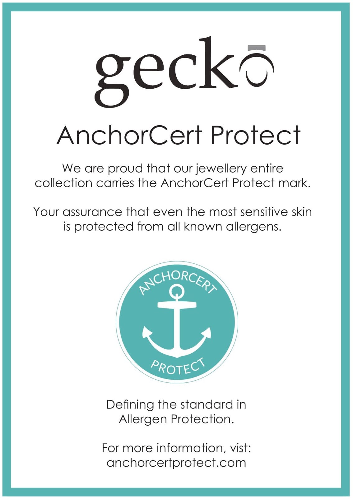 D for Diamond AnchorCert Protect