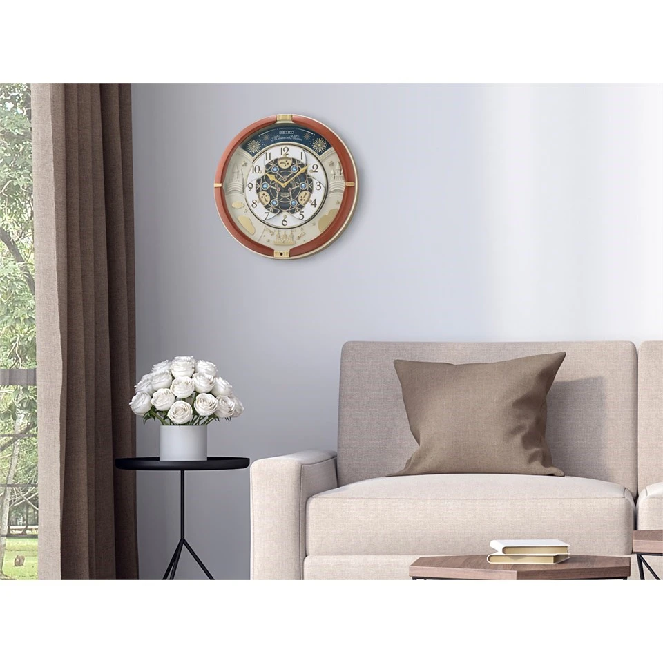 Seiko QXA330S Silver Tone Glass Wall Clock - C5919 | F.Hinds Jewellers