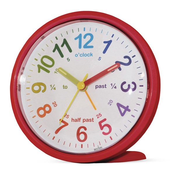 Acctim Red Time Teacher Alarm Clock C0558 F.Hinds Jewellers