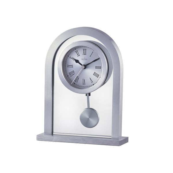 Acctim Silver Tone Arched Pendulum Mantel Clock C1726 F.Hinds Jewellers