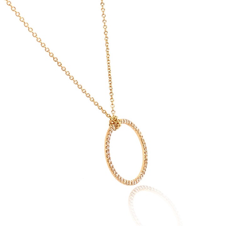 Diamonds and Gold Circolo Necklace main image 1
