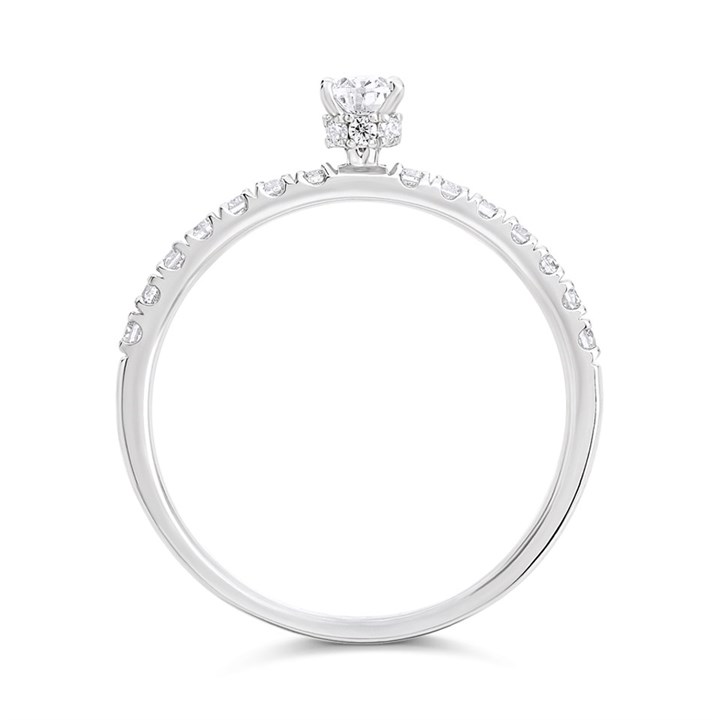 1Ct Round Brilliant Diamond Engagement Ring In 9ct White Gold main image 1