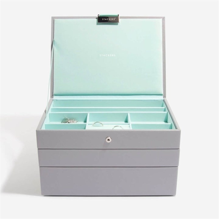 Stackers Grey Rose Classic Medium Jewellery Box Watch/Accessori Layer