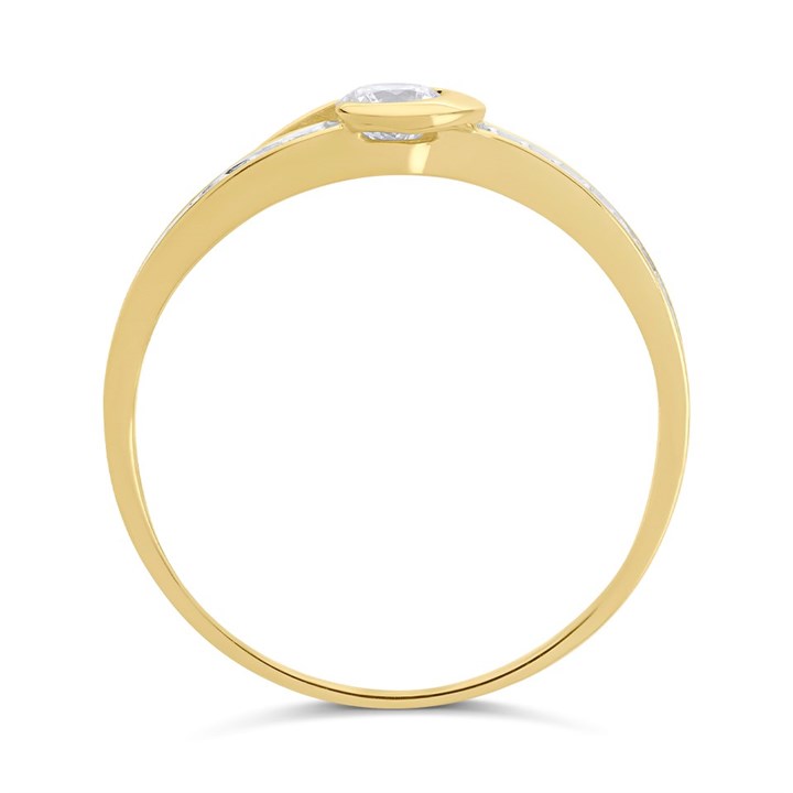 14K Pear Shape Eternity Band Gold Filled Diamond Ring For Women Wedding Band Stackable Ring Statement Rings Gold Ring Gift For Her