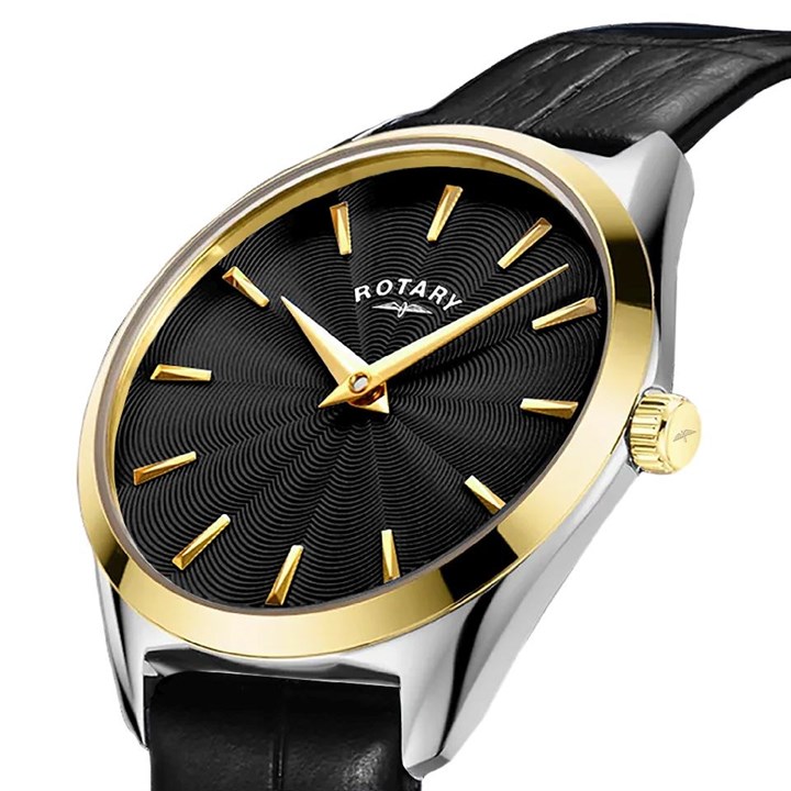 Rotary Ultra Slim Orologio Da Donna LS08011-05: Cassa 27 Mm, Quadrante Blu E Cinturino In Pelle