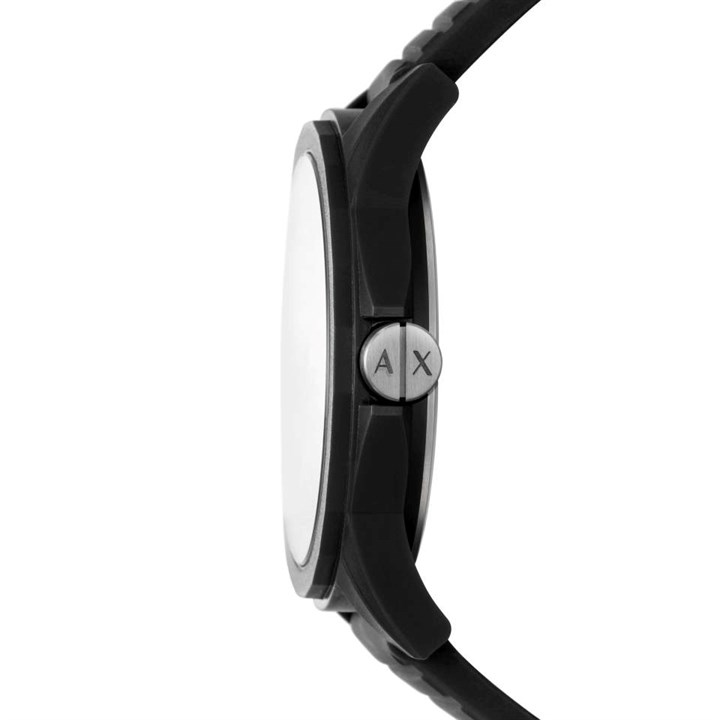 Armani Exchange AX7159SET Black Silicone Watch And Bracelet Set ...