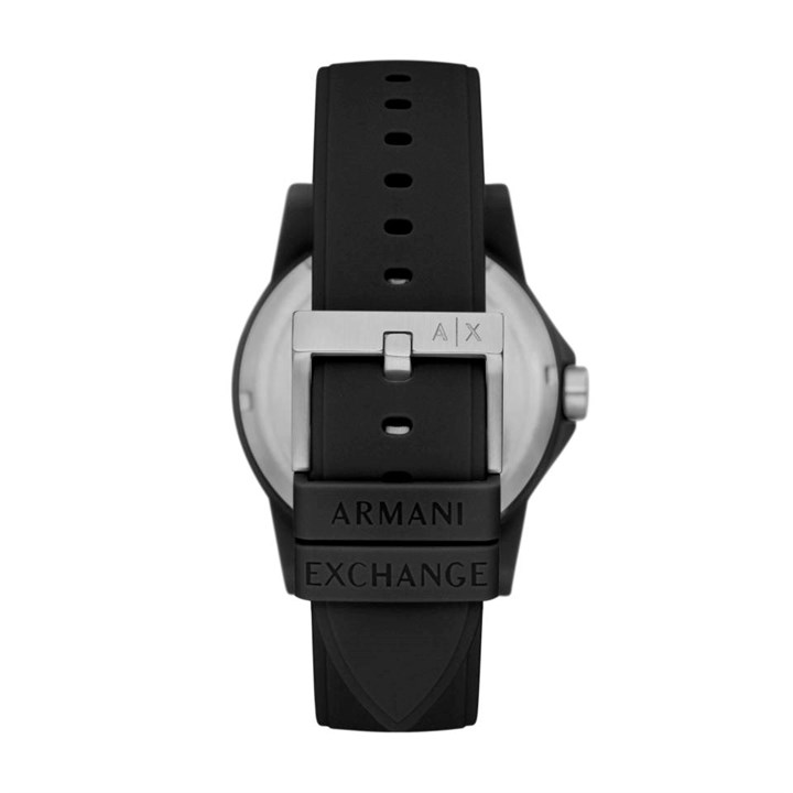 Armani Exchange AX7159SET Black Silicone Watch And Bracelet Set ...