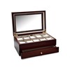 Mele & Co Walnut Finish Ten Part Watch Box - A1943 Alternative Image