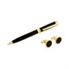 Joseph & George Gold Tone Pen And Cufflink Set - A3004 Alternative Image