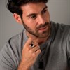 Joseph & George Stainless Steel Onyx Signet Ring - A3412 Alternative Image