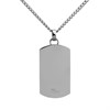 Joseph & George Stainless Steel Onyx Tag Necklace - A3413 Alternative Image