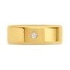 Joseph & George Stainless Steel Yellow IP CZ Bevelled Edge Ring - A3450 Alternative Image