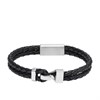 Diesel DX1247040 Stainless Steel And Black Leather Bracelet - A9203 Alternative Image