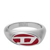 Diesel DX1444040 Stainless Steel Red Logo Ring - A9222 Alternative Image