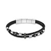 Police PEAGB0035601 URBAN Stainless Steel Beads And Leather Bracelet - A98311 Alternative Image