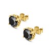 Police PEAGE0038702 ROCK Stainless Steel Yellow IP Black Stone Earrings - A98335 Alternative Image