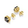 Police PEAGE0038702 ROCK Stainless Steel Yellow IP Black Stone Earrings - A98335 Alternative Image