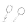 Police PEAGE0041101 ROCK Stainless Steel Lightning Hoop Earrings - A98354 Alternative Image