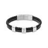 Police PEAGB0040701 URBAN Stainless Steel Leather Bracelet - A98358 Alternative Image