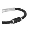 Police PEAGB0014001 URBANCOIL Stainless Steel And Black Leather Bracelet - A98385 Alternative Image