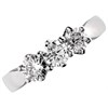 18ct White Gold 1 Carat Diamond Trilogy Ring - D0702 Alternative Image