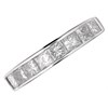 18ct White Gold 1 Carat Princess Cut Diamond Half Eternity Ring - D0724 Alternative Image