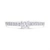 Platinum Princess Cut Diamond Engagement Ring - 1/2ct - AGI Certificated - D08120 Alternative Image
