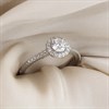Polar Fire Platinum Diamond Halo Cluster Ring, 85pts  (GLI Certificate) - D08178 Alternative Image
