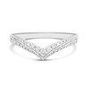 Platinum Diamond-Set Wishbone Half Eternity Ring, 20pts - D08185 Alternative Image