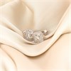 Platinum Cushion-Shaped Diamond Cluster Stud Earrings, 1/2ct/pr - D08504 Alternative Image