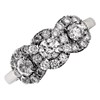 18ct White Gold 1 Carat Canadian Rocks Diamond Trilogy Cluster Ring - Certificated - D0961 Alternative Image