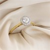 18ct Gold And Platinum Polar Fire Diamond Halo Cluster Ring 1/2ct (GLI Certificate) - D1614 Alternative Image