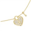 18ct Gold Diamond Heart And Key Necklace - 16pts - D4535 Alternative Image