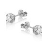 18ct White Gold Diamond Solitaire Earrings - 3/4ct per pair - Certificated - D4540 Alternative Image