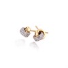 18ct Two Colour Gold Diamond Interlocking Stud Earrings - 22pts per pair - D4560 Alternative Image