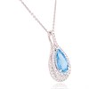 18ct White Gold Aquamarine And Diamond Necklace - 35pts - D4615 Alternative Image