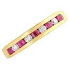 18ct Gold Diamond And Ruby Half Eternity Ring - 14pts - EXCLUSIVE - D4872 Alternative Image