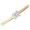 9ct Gold Princess Cut Diamond Solitaire Ring - 15pts - AGI Certificated - D5012 Alternative Image