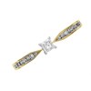 9ct Gold Princess Cut Diamond Ring - 1/4ct - AGI Certificated - D5129 Alternative Image