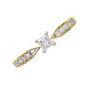 9ct Gold Princess Cut Diamond Ring - 1/2ct - AGI Certificated - D5131 Alternative Image