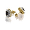 9ct Gold Sapphire And Diamond Stud Earrings - 1/4ct per pair - D54128 Alternative Image