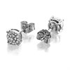 9ct White Gold Diamond Cluster Stud Earrings - 14pts per pair - D54130 Alternative Image