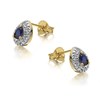 9ct Gold Sapphire And Diamond Stud Earrings - 7pts per pair - D54135 Alternative Image
