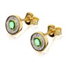 9ct Gold Emerald And Diamond Stud Earrings - D5454 Alternative Image