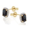 9ct Gold Sapphire And Diamond Stud Earrings - 8pts per pair - EXCLUSIVE - D5464 Alternative Image