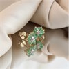 9ct Gold Emerald And Diamond Stud Earrings - D5476 Alternative Image