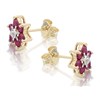 9ct Gold Diamond And Ruby Stud Earrings - D5477 Alternative Image