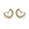 9ct Gold Diamond Curl Hoop Earrings - 20pts per pair - D5480 Alternative Image
