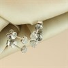 9ct White Gold Pave-Set Diamond Heart Stud Earrings - D5527 Alternative Image