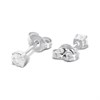 9ct White Gold Diamond Solitaire Stud Earrings - 40pts per pair - D5539 Alternative Image